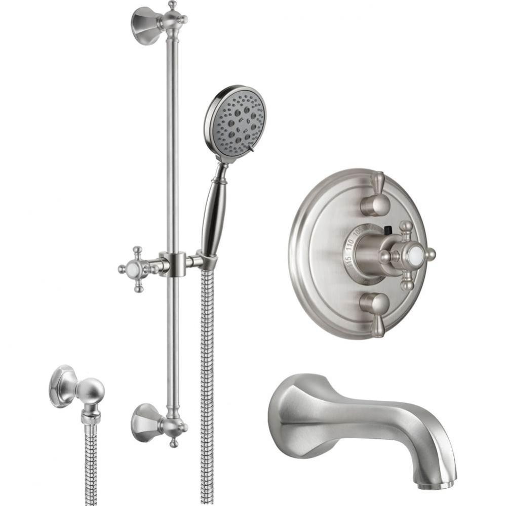 Monterey StyleTherm® 1/2'' Thermostatic Shower System with Handshower Slide Bar and