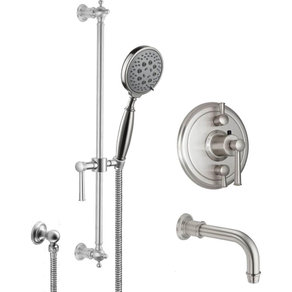 StyleTherm® 1/2'' Thermostatic Shower System with Handshower Slide Bar and Tub Spou