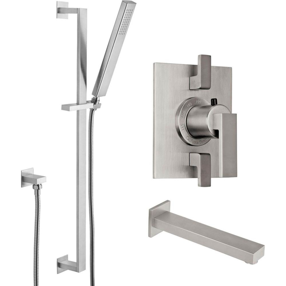 StyleTherm® 1/2'' Thermostatic Shower System with Handshower Slide Bar and Tub Spou