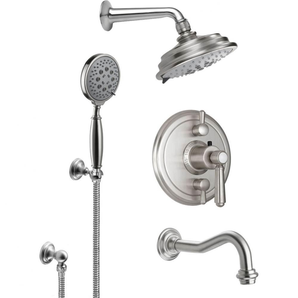 Montecito StyleTherm® 1/2'' Thermostatic Shower System with Handshower Hook and Tub