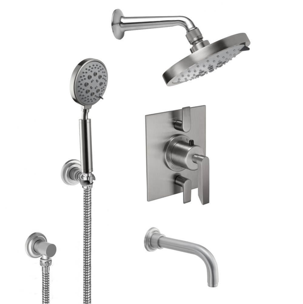StyleTherm® 1/2'' Thermostatic Shower System with Handshower Hook and Tub Spout