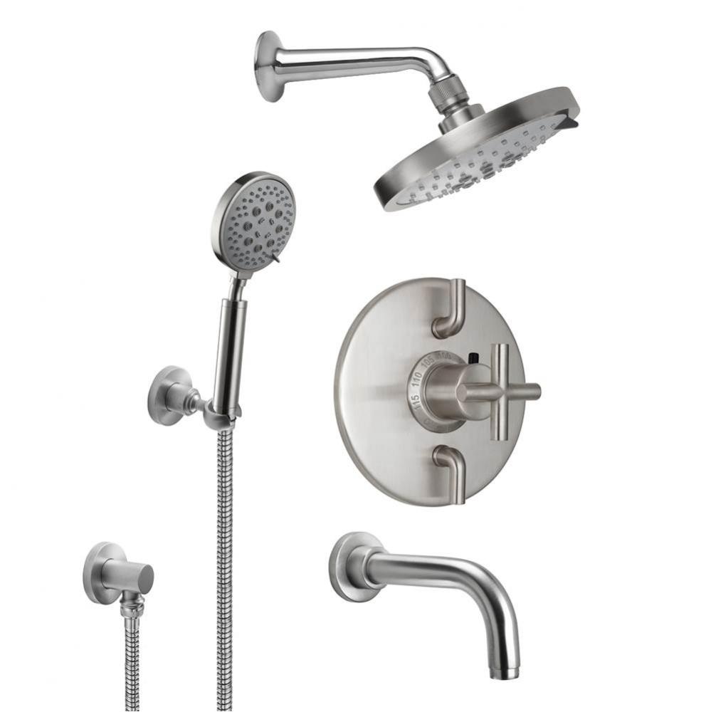 StyleTherm® 1/2'' Thermostatic Shower System with Handshower Hook and Tub Spout