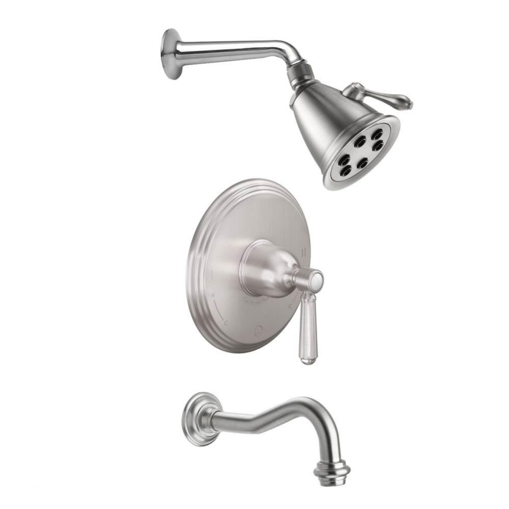 Pressure Balance Shower System with Single Showerhead and Tub Spout