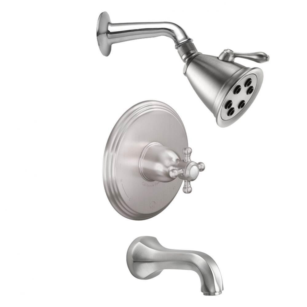 Pressure Balance Shower System with Single Showerhead and Tub Spout