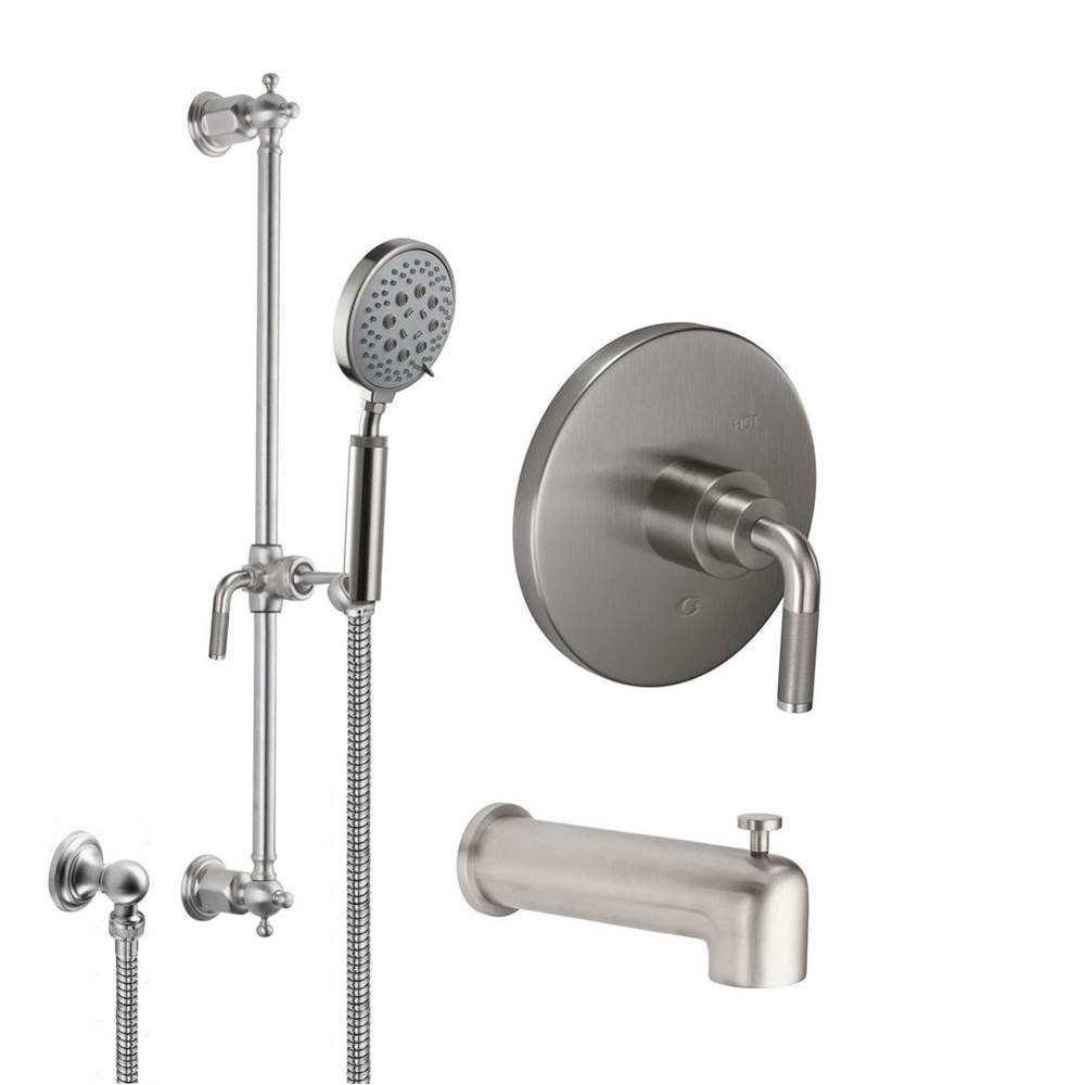 Descanso Pressure Balance Shower System with Hand Shower on Slide Bar and Tub Spout