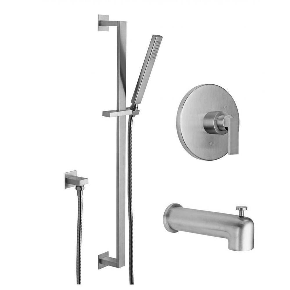 Morro Bay Pressure Balance Shower System with Hand Shower on Slide Bar and Tub Spout