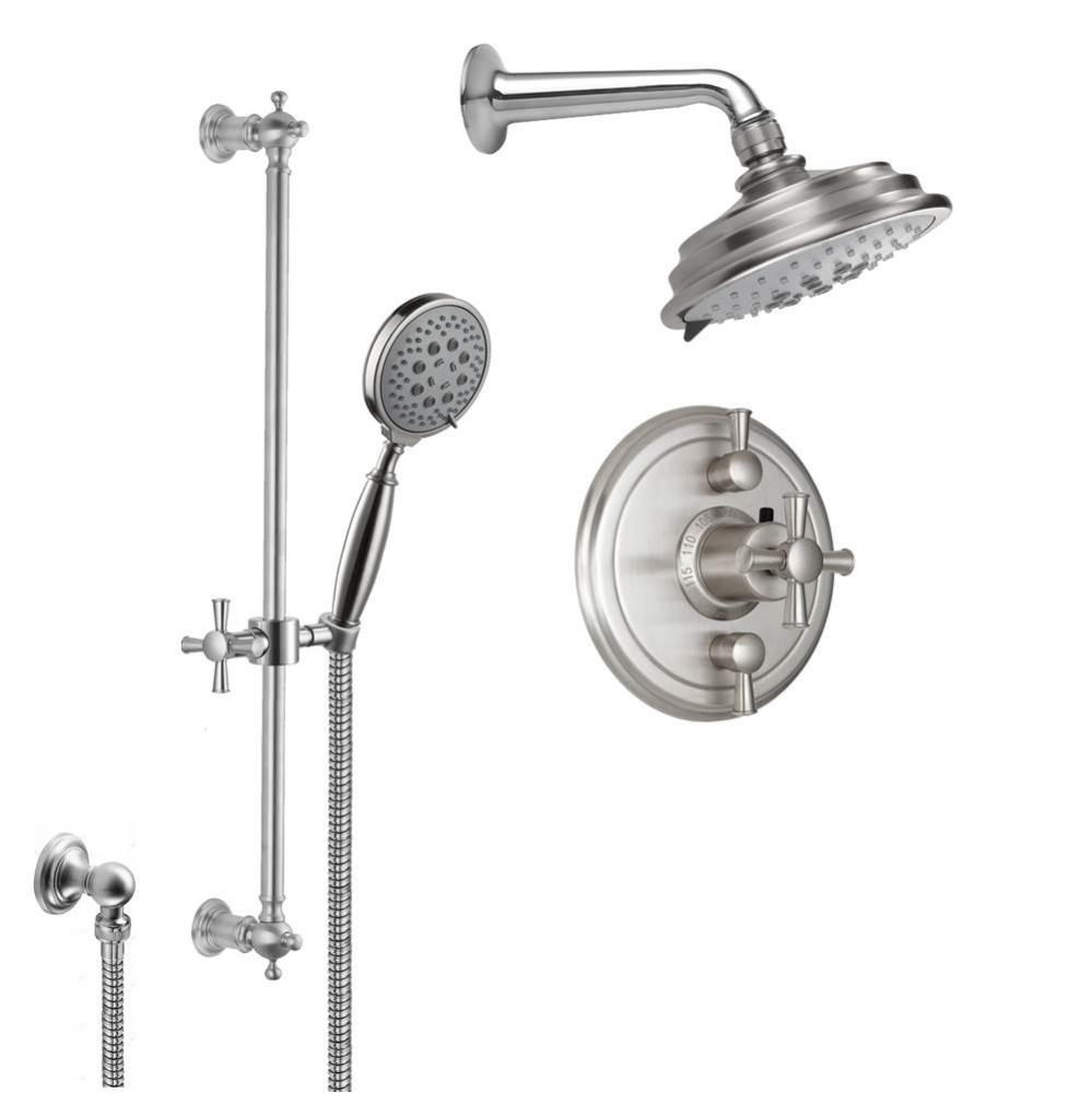 StyleTherm® 1/2'' Thermostatic Shower System with Showerhead and Handshower on Slid