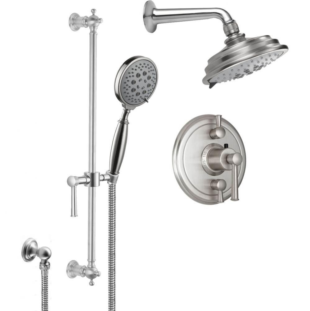 StyleTherm® 1/2'' Thermostatic Shower System with Showerhead and Handshower on Slid