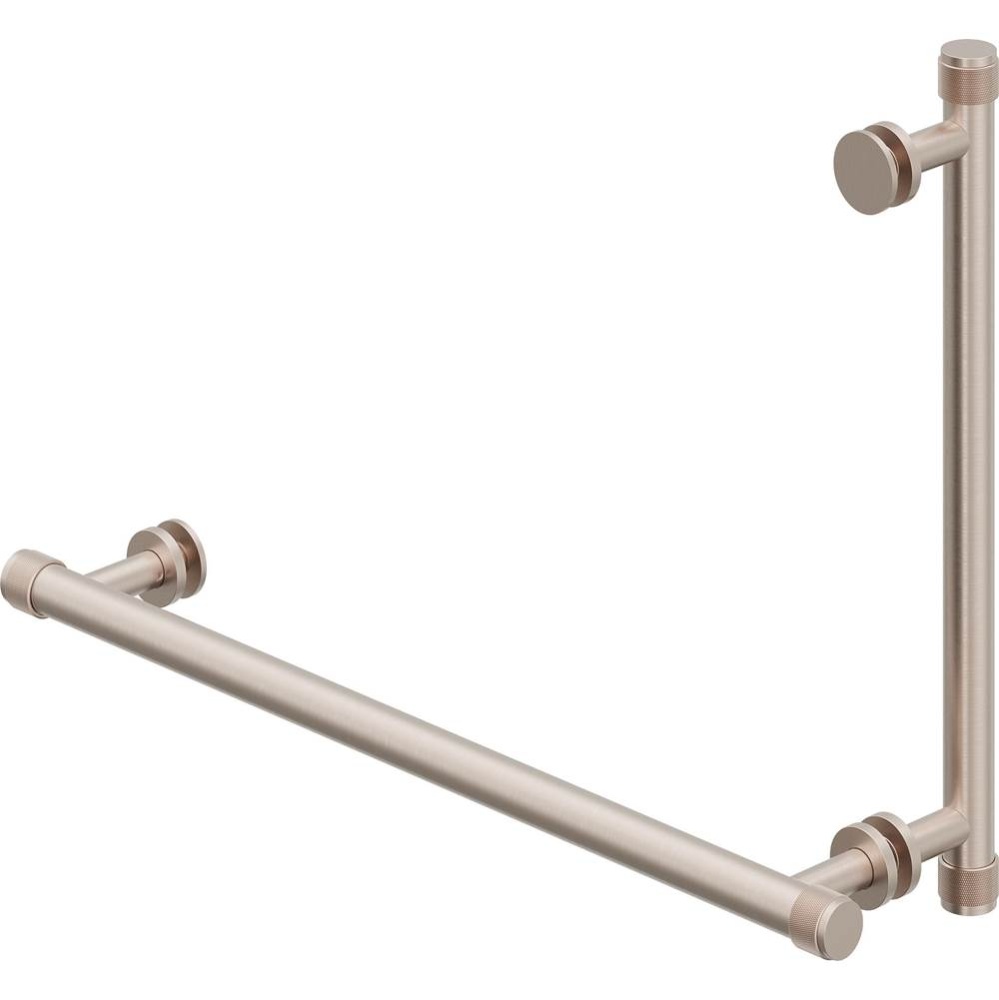 18'' Towel Bar and 12'' Shower Door Handle - Knurled