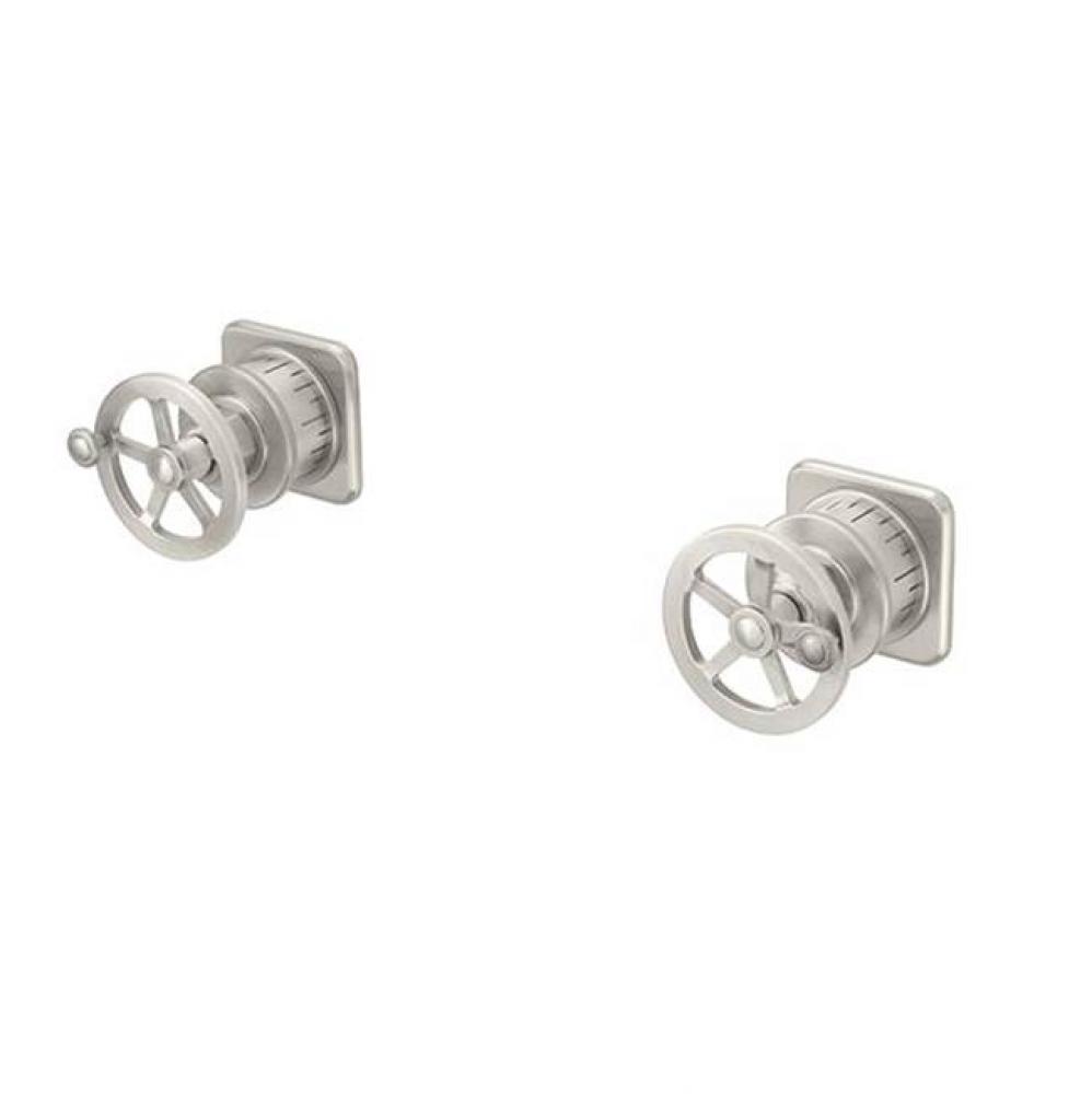 2 Handle Tub and Shower Trim Only - Wheel Handle