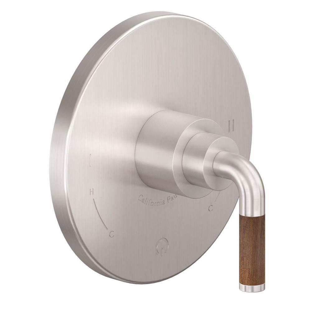 Dual Pressure Balance Trim Only - Teak Handle