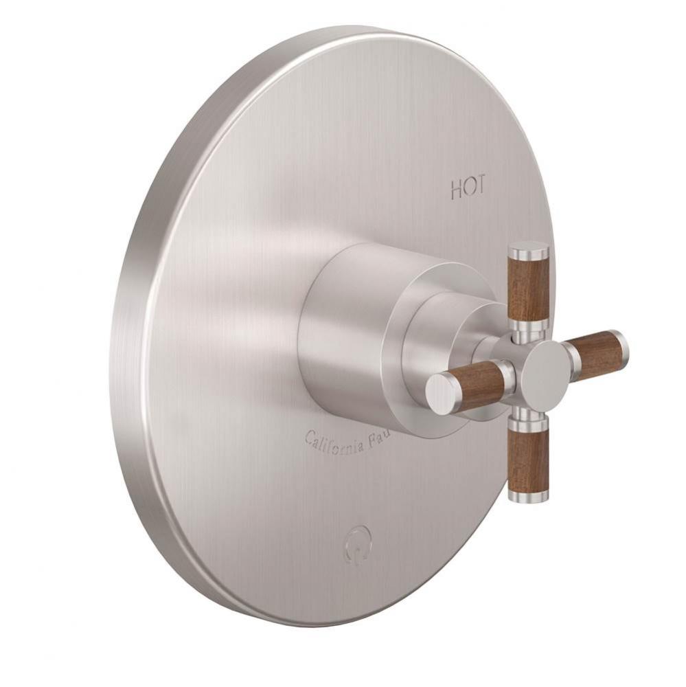Pressure Balance Trim Only - Teak Handle