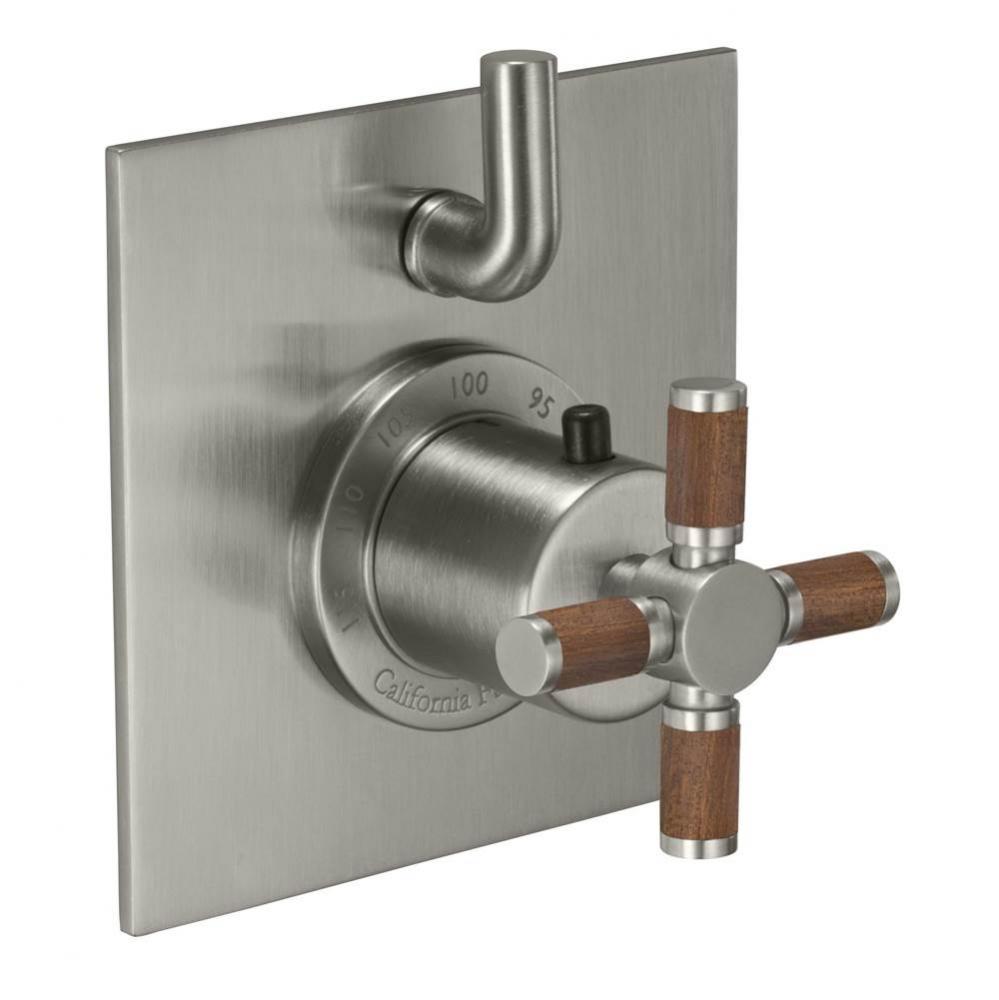 StyleTherm® Trim Only with Single Volume Control - Teak Handle