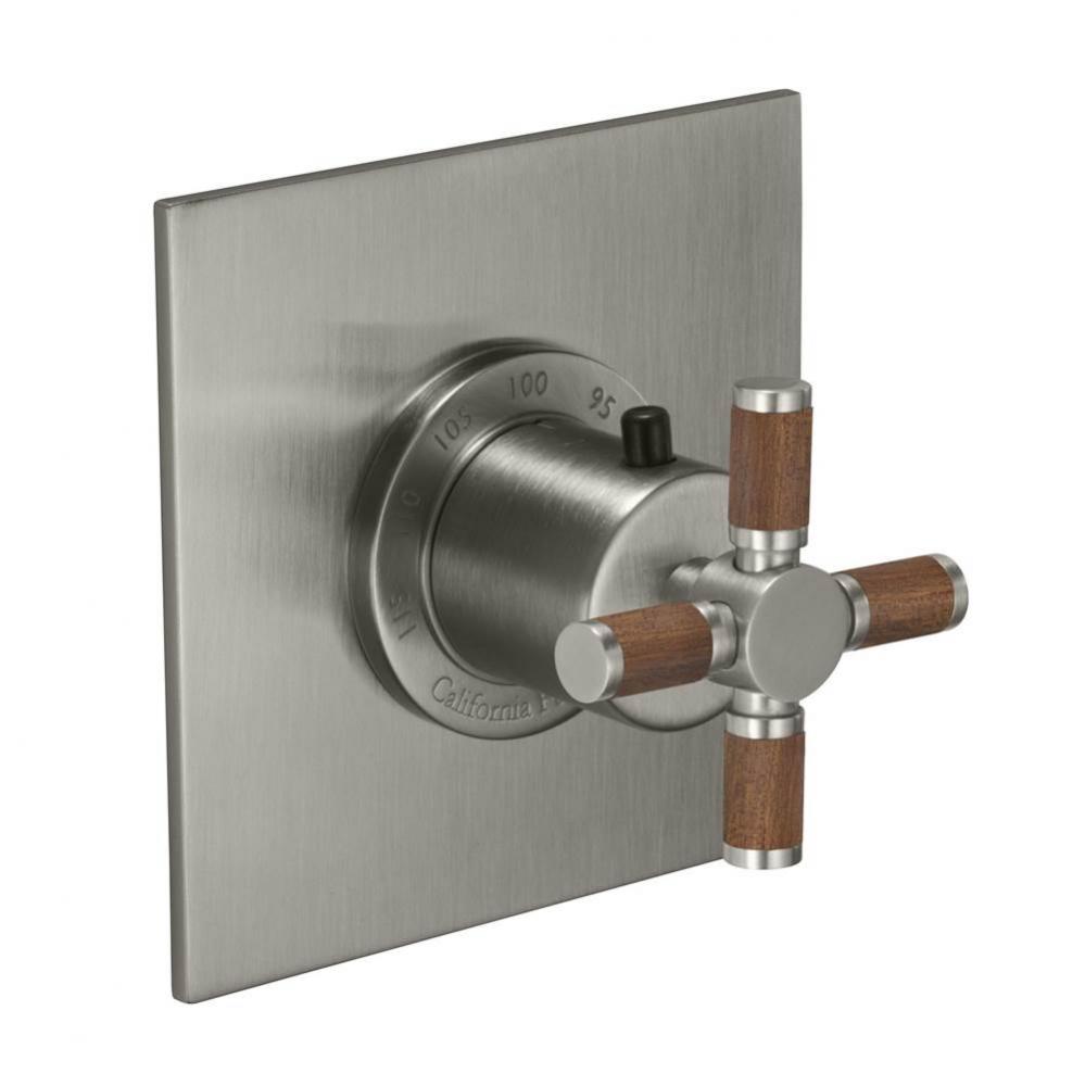 StyleTherm® 3/4'' Thermostatic Trim Only - Teak Handle