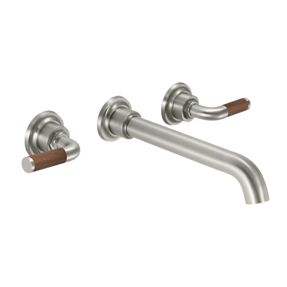 Two Handle Lavatory Wall Faucet Trim Only - Teak Lever Handle