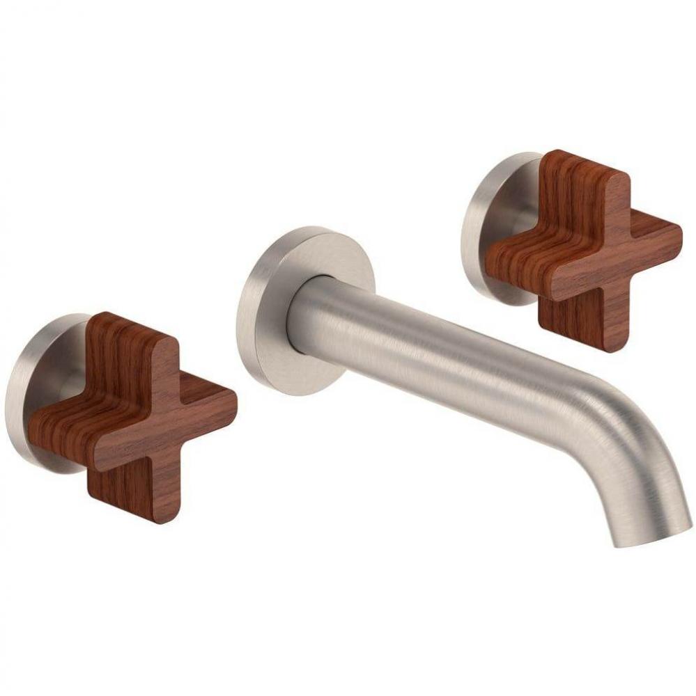 Two Handle Lavatory Wall Faucet Trim Only