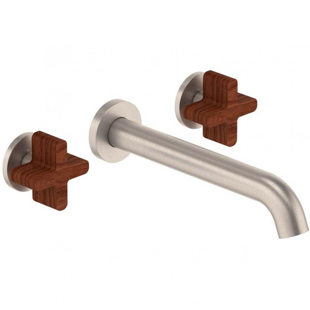 Two Handle Lavatory Wall Faucet Trim Only