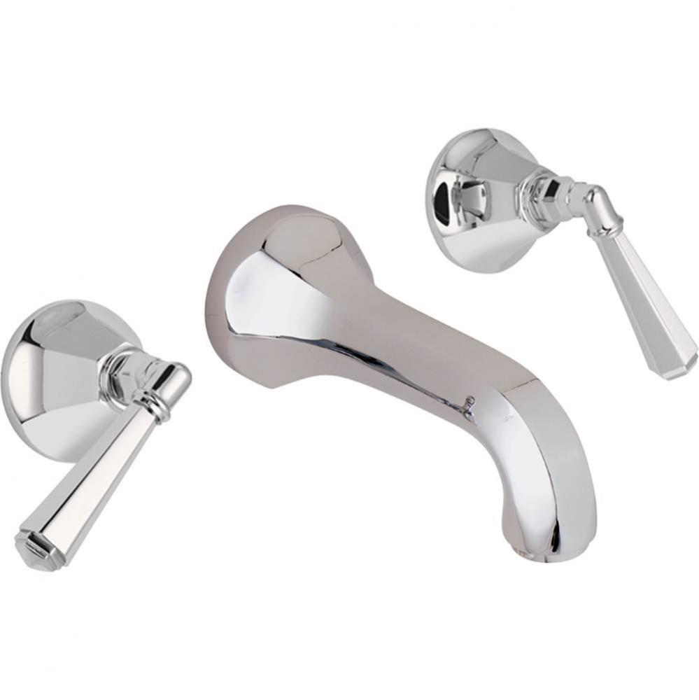 Two Handle Lavatory Wall Faucet Trim Only