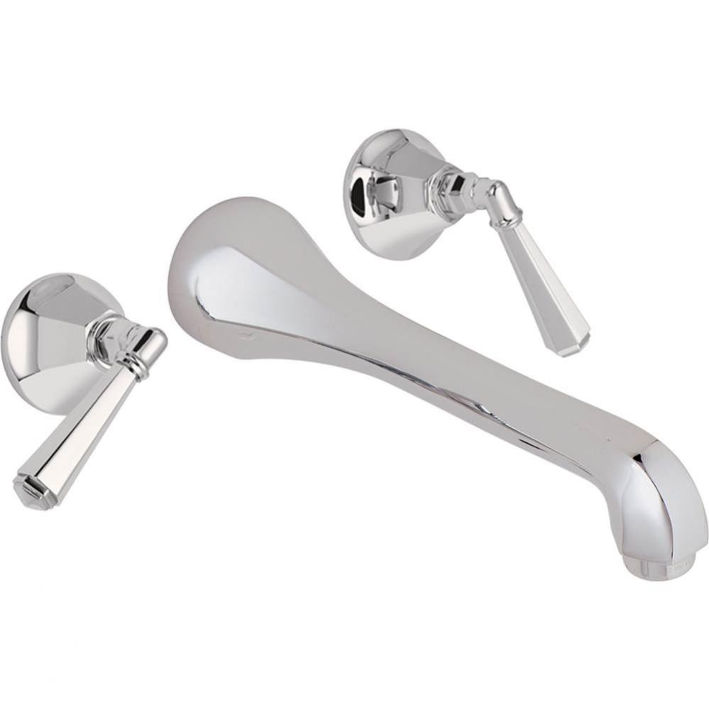 Two Handle Lavatory Wall Faucet Trim Only