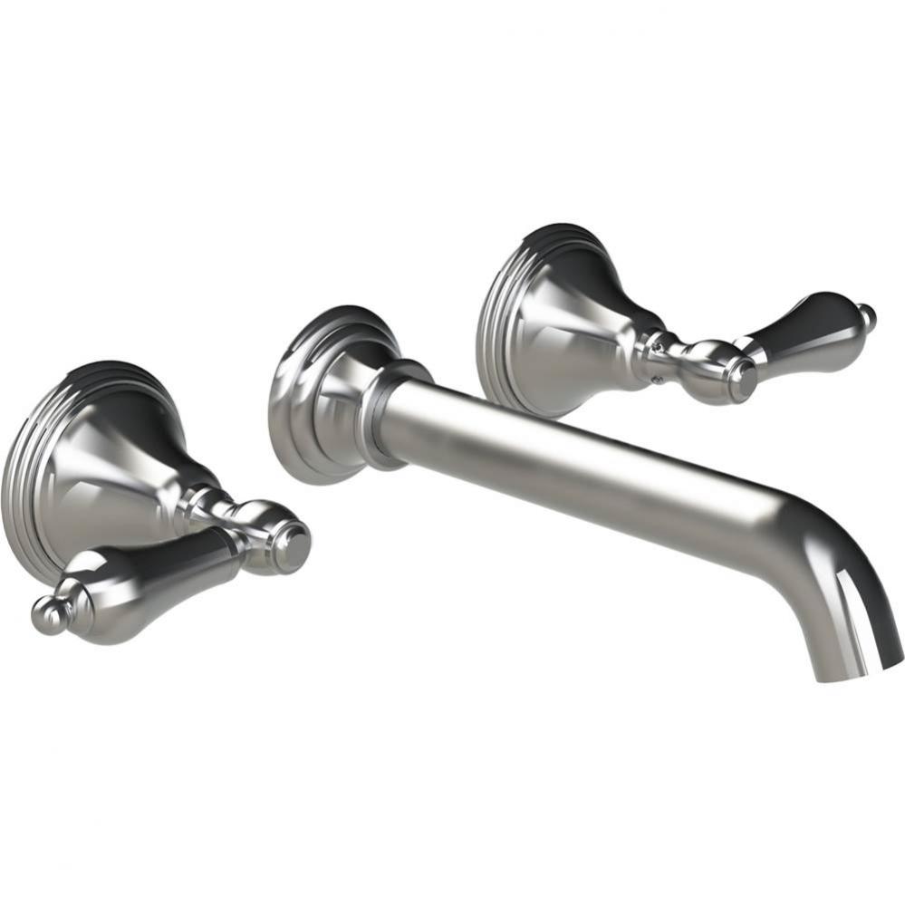 Two Handle Lavatory Wall Faucet Trim Only