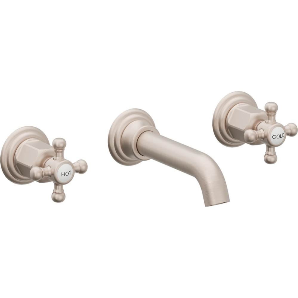 Two Handle Lavatory Wall Faucet Trim Only