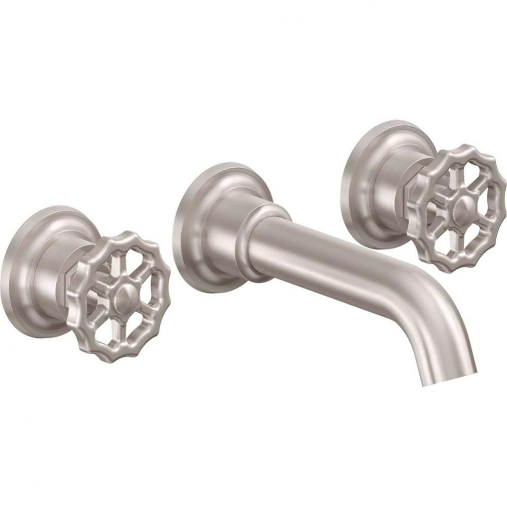 Two Handle Lavatory Wall Faucet Trim Only