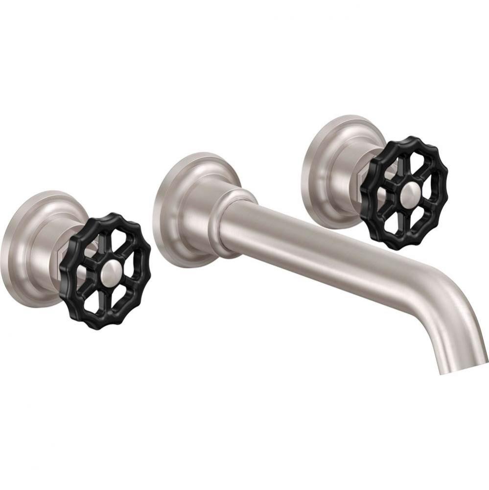Two Handle Lavatory Wall Faucet Trim Only