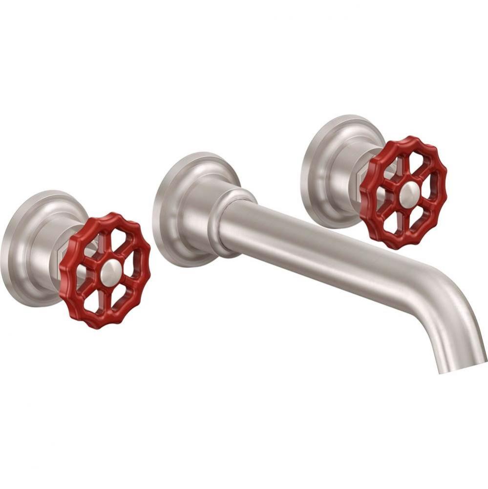 Two Handle Lavatory Wall Faucet Trim Only