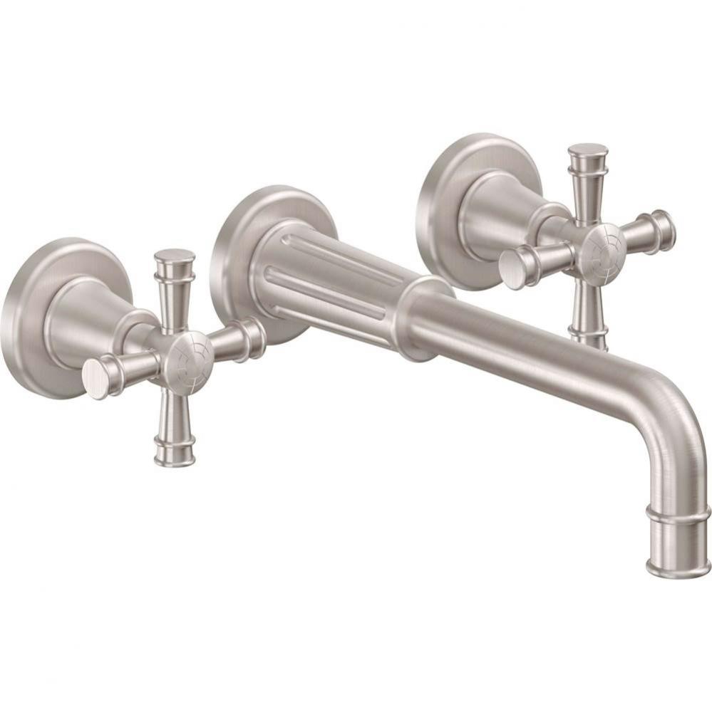 Two Handle Lavatory Wall Faucet Trim Only