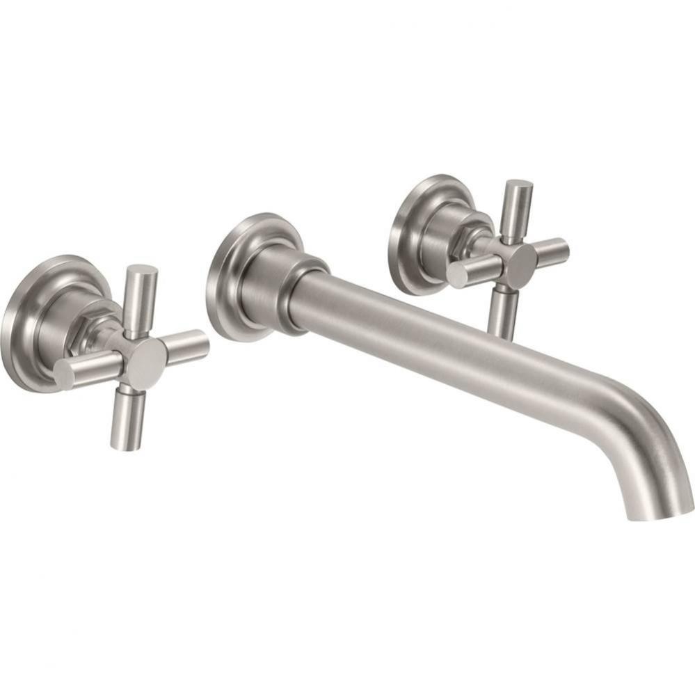 Two Handle Lavatory Wall Faucet Trim Only