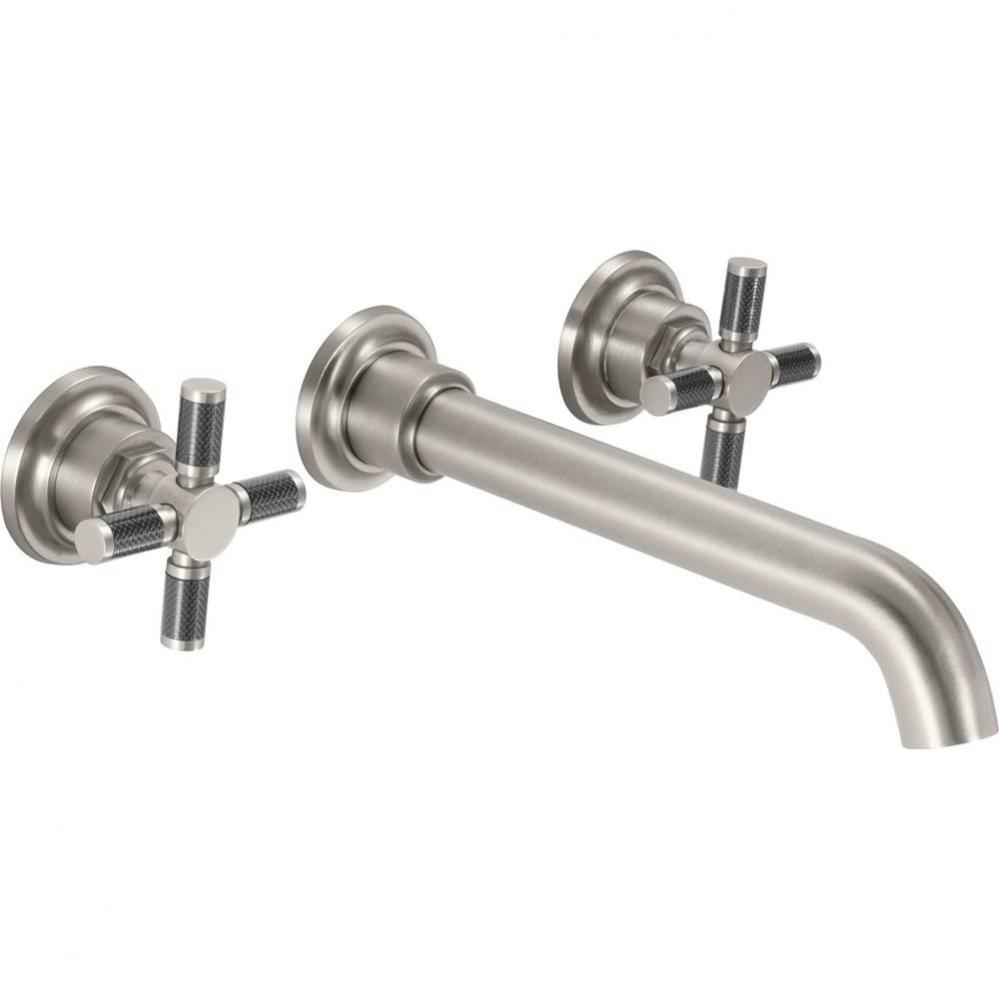 Two Handle Lavatory Wall Faucet Trim Only