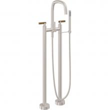 California Faucets 0803-37T.18-PC - Contemporary Floor Mount Tub Filler