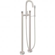 California Faucets 0803-39PI.18-PC - Contemporary Floor Mount Tub Filler
