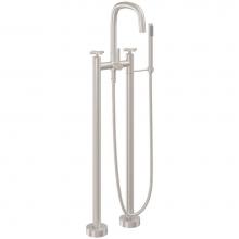 California Faucets 0803-45X.18-PC - Contemporary Floor Mount Tub Filler
