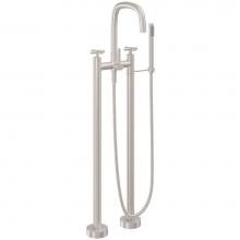 California Faucets 0803-65.18-PC - Contemporary Floor Mount Tub Filler