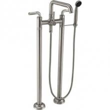 California Faucets 0903-30K.18-PC - Industrial Floor Mount Tub Filler - Low Quad Spout