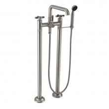 California Faucets 0903-30XF.18-PC - Industrial Floor Mount Tub Filler - Low Quad Spout