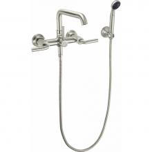 California Faucets 0906-30.18-PC - Industrial Wall Mount Tub Filler - Low Quad Spout