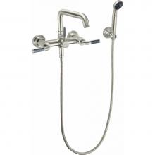 California Faucets 0906-30F.20-PC - Industrial Wall Mount Tub Filler - Low Quad Spout
