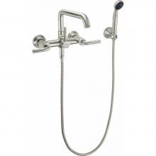 California Faucets 0906-30K.20-PC - Industrial Wall Mount Tub Filler - Low Quad Spout