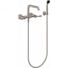 California Faucets 0906-80.20-PC - Industrial Wall Mount Tub Filler - Low Quad Spout