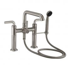 California Faucets 0908-30.20-PC - Industrial Deck Mount Tub Filler - Low Quad Spout