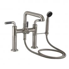 California Faucets 0908-30F.20-PC - Industrial Deck Mount Tub Filler - Low Quad Spout