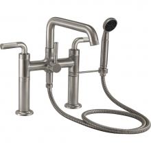 California Faucets 0908-30K.20-PC - Industrial Deck Mount Tub Filler - Low Quad Spout