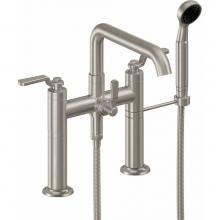 California Faucets 0908-80.20-PC - Industrial Deck Mount Tub Filler - Low Quad Spout