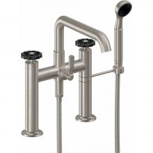 California Faucets 0908-80WB.18-PC - Industrial Deck Mount Tub Filler - Low Quad Spout