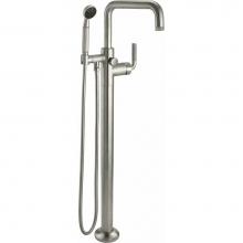 California Faucets 0911-30K.20-PC - Industrial Single Hole Floor Mount Tub Filler - Quad Spout