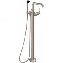 California Faucets 0911-80.20-PC - Industrial Single Hole Floor Mount Tub Filler - Quad Spout