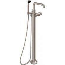 California Faucets 0911-80W.18-PC - Industrial Single Hole Floor Mount Tub Filler - Quad Spout