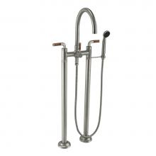 California Faucets 1003-30T.20-PC - Industrial Floor Mount Tub Filler